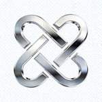 DB真人官方网站Logo - 橙色与深蓝色交织的抽象图形标志